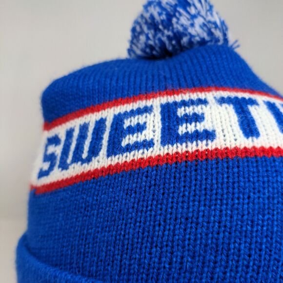 Cap America Men's Knit Beanie Hat Cap Blue Sweetwater Made in USA Pom Pom - Picture 4 of 13